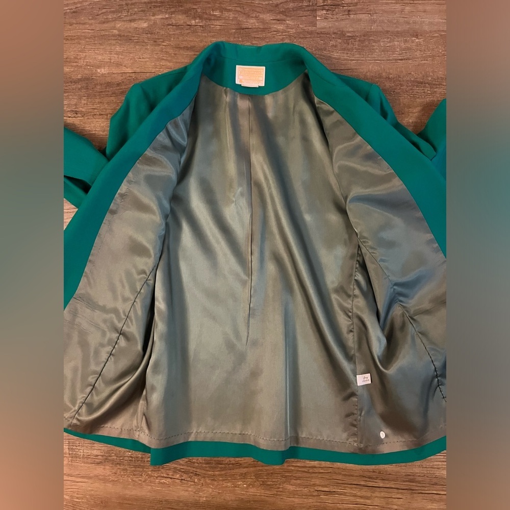 Pendleton Blazer Jacket‎ Virgin Wool Solid Green … - image 3